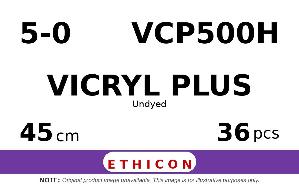 Vicryl Plus VCP500H hechtdraad - PS-3 5-0 - 45cm - | per 36 st. |