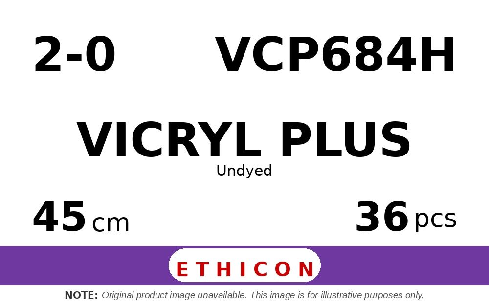 Vicryl Plus VCP684H hechtdraad - PS-1 2-0 - 45cm - | per 36 st. |