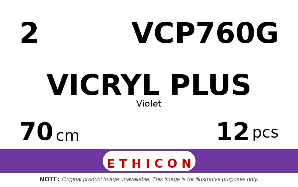 Vicryl Plus VCP760G hechtdraad - CT-2 2 - 70cm - | per 12 st. |