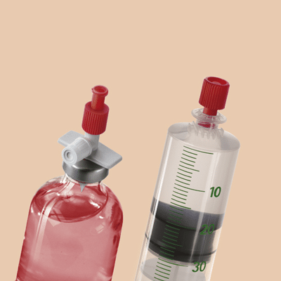 Afsluitdopje voor spuit combistopper per 100st rood