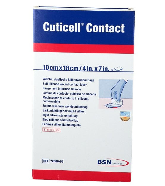 Cuticell wondcontactlaag 10x18cm per 5st.