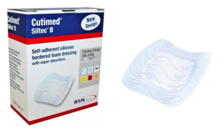 Cutimed Siltec B schuimverband met border