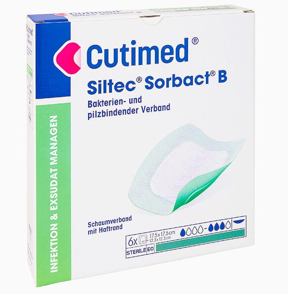 Cutimed Siltec Sorbact 10x10 cm - 12ST