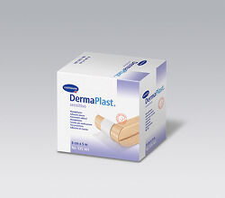 DermaPlast sensitive pleister op rol 8cm x 5m per st. - afbeelding 0