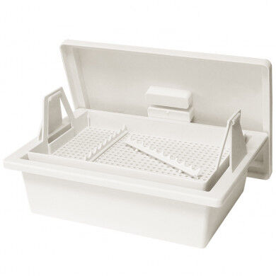 Instrumenten desinfectiebak met zeef 3L 12,5cm hoog x 35,5cm lang x 23,5cm breed