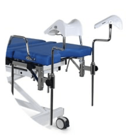 Dewert kunststof kniesteunen voor gynaecologische behandeltafel