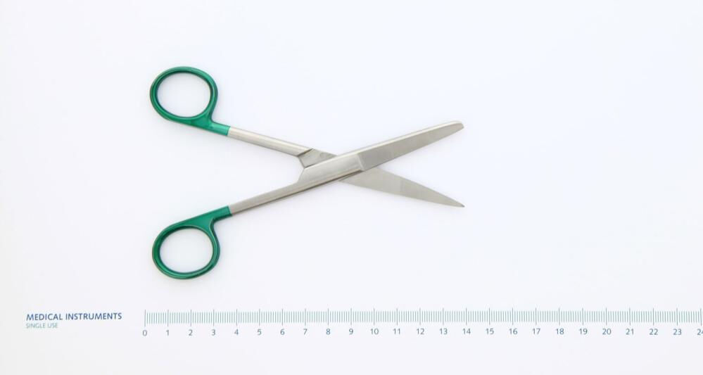 Medica disposable chirurgische schaar recht spits-stomp per 25st