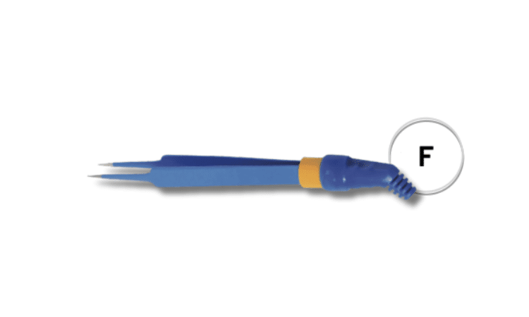 Disposable bipolair pincet prima medical jeweler 0.5mm tip 11.4cm 3m kabel per 10st. - afbeelding 1