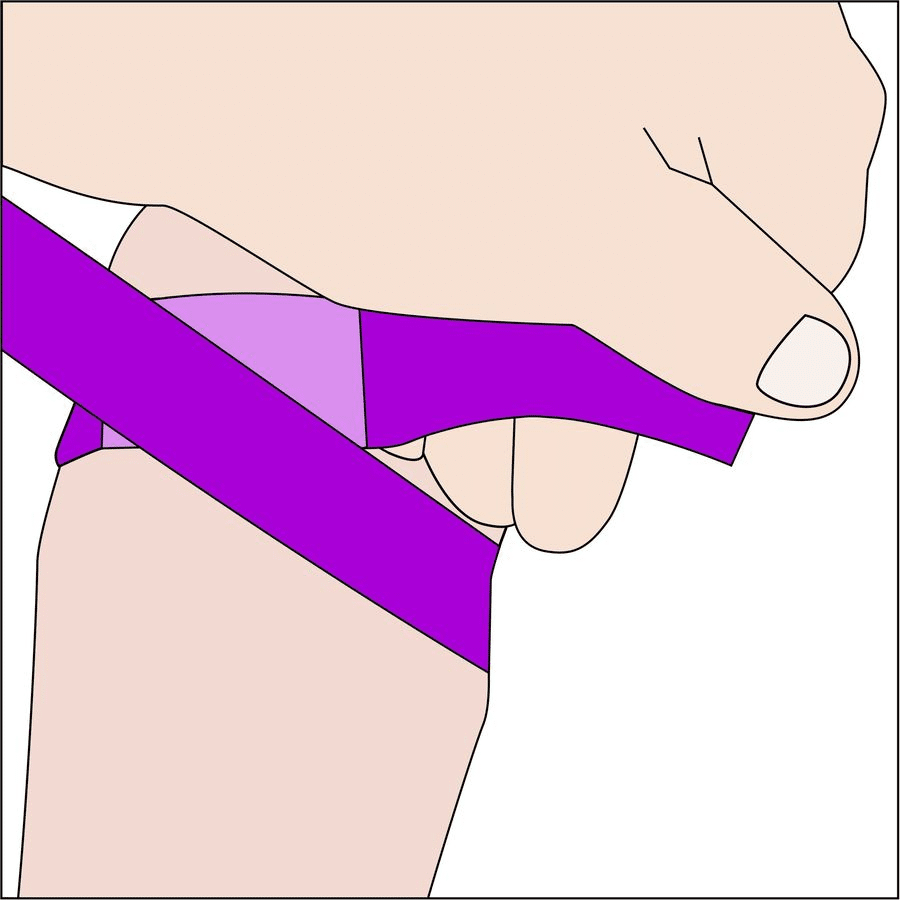 Single use stuwband CBC-Vecos stuwband blackberry 30mm x 500mm met micro klittenband per 125st.  - afbeelding 1