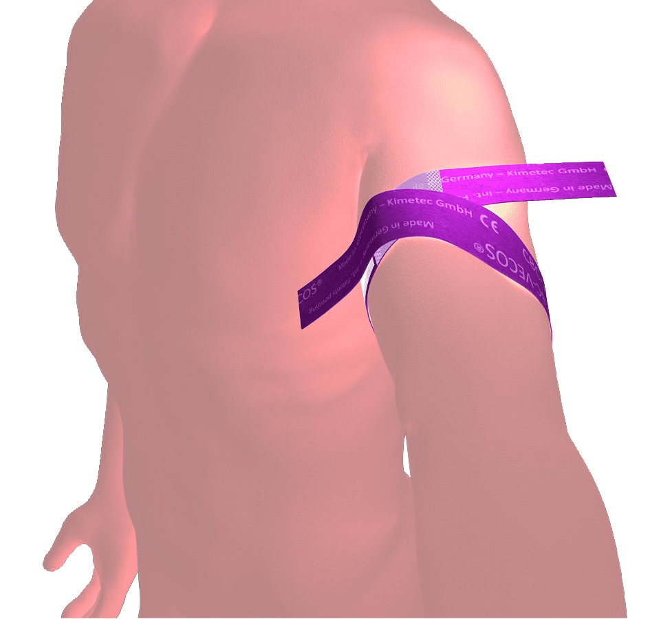 Single use stuwband CBC-Vecos stuwband blackberry 30mm x 500mm met micro klittenband per 125st.  - afbeelding 0