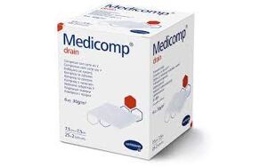 Medicomp Drainkompres NW steriele gaasjes 6 lagen per 2 stuks 