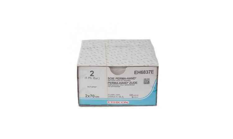 Ethicon hechtdraad 2 x 70 cm 2 non needled silk EH6837E per 24st. - afbeelding 0