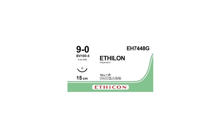 Ethilon Monofill Hechtdraad EH7448G 9-0 BV100-4 15cm per 12st 