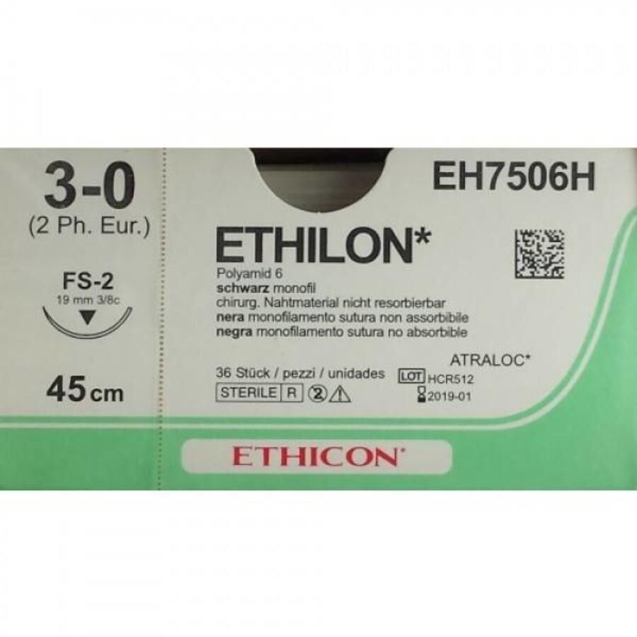 Ethilon hechtdraad 3-0 FS-2 naald (EH7506H - 653H) per 36st.