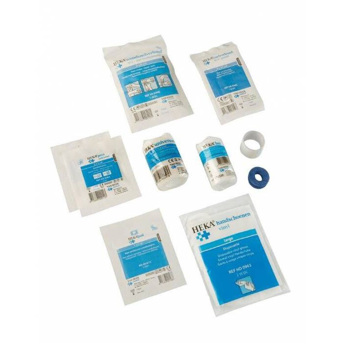 inhoud bhv set voor het trainen van wondverzorging