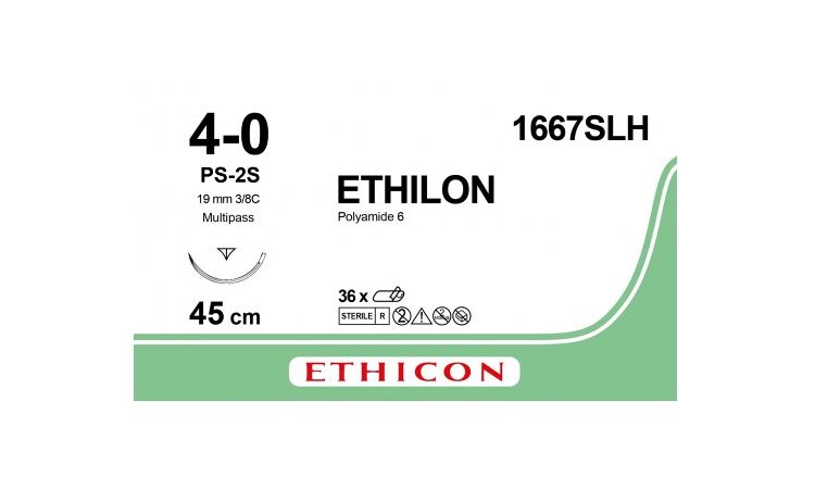 Ethilon Hechtdraad 1667SLH 4-0 PS-2S 45CM 36st