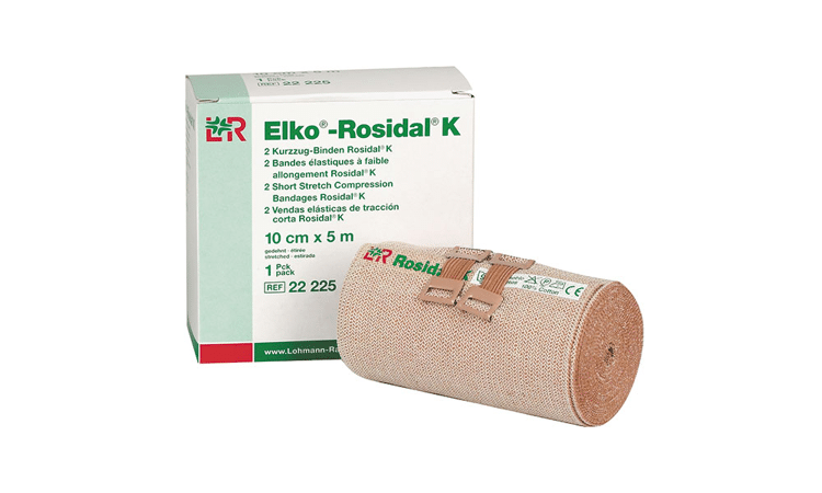 Elko Rosidal K korte rek zwachtels 2st. 10cmx5m met verbandklemmen - afbeelding 0