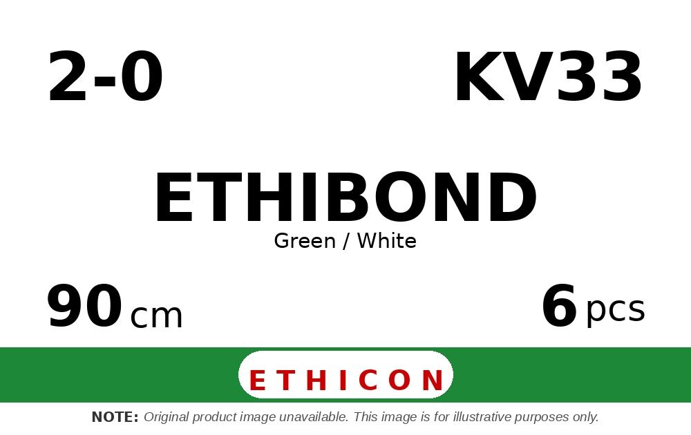 Ethibond KV33 hechtdraad - V-5 Tapercut 2-0 - 1/2 Circle