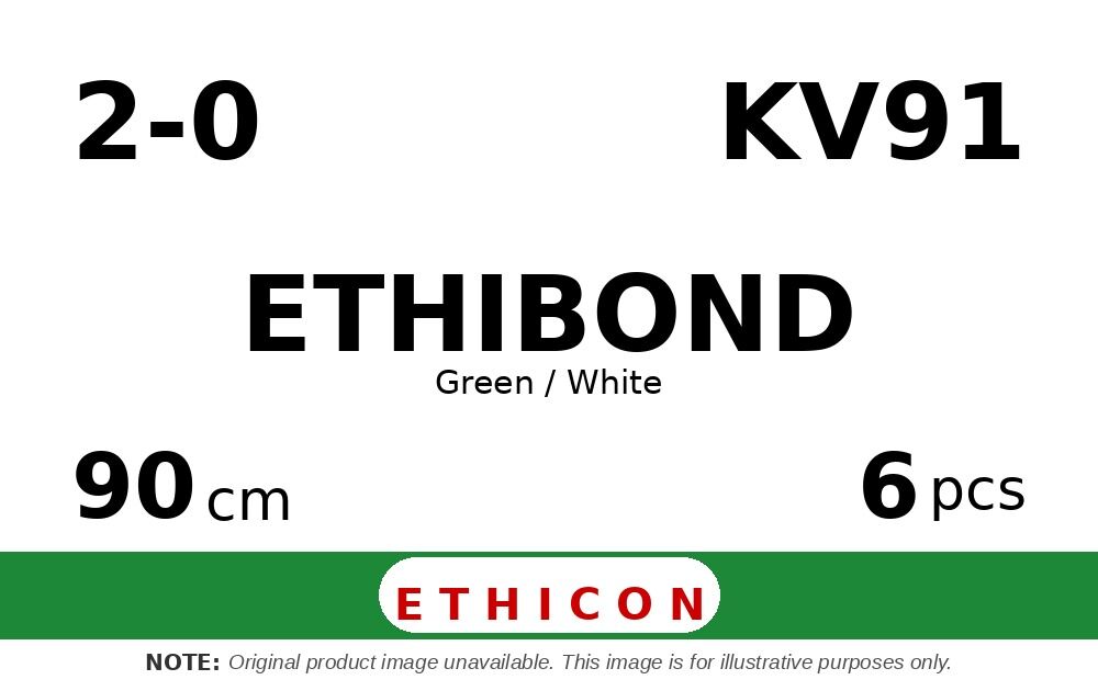 Ethibond KV91 hechtdraad - V-7 Tapercut 2-0 - 1/2 Circle