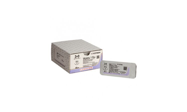 Ethicon hechtdraad VCP393H 3/0 fs-2 vicryl plus 45cm violet-36st