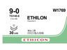 Ethilon Hechtdraad W1769 9-0 draad 30cm zwart met 2x TG140-6 naald per 12st.