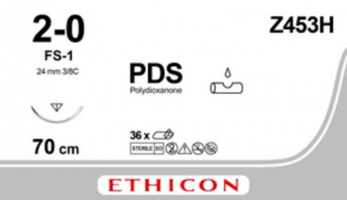 Ethicon PDS II Hechtdraad Z453H 2-0 Naald FS1 - 70CM per 36st