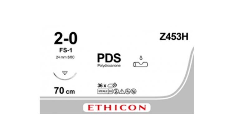 Ethicon PDS II Hechtdraad Z453H 2-0 Naald FS1 - 70CM per 36st