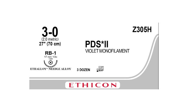 Ethicon PDS II Hechtdraad Z305H 5-0 nld RB-1 70cm per 36st
