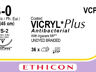 Vicryl Plus VCP497H hechtdraad - PS-2 3-0 - 45cm - | per 36 st. |