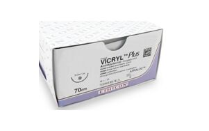 Vicryl hechtdraad 4/0 V422H FS2 naald 70cm draad per 36st.