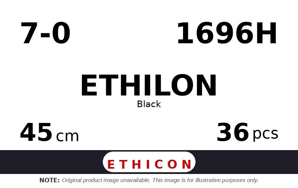 Ethilon hechtdraad 1696H 45cm 7-0 p-1 naald per 36st