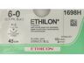 Ethilon hechtdraad 6-0 P3 naald 1698H 45cm per 36st.