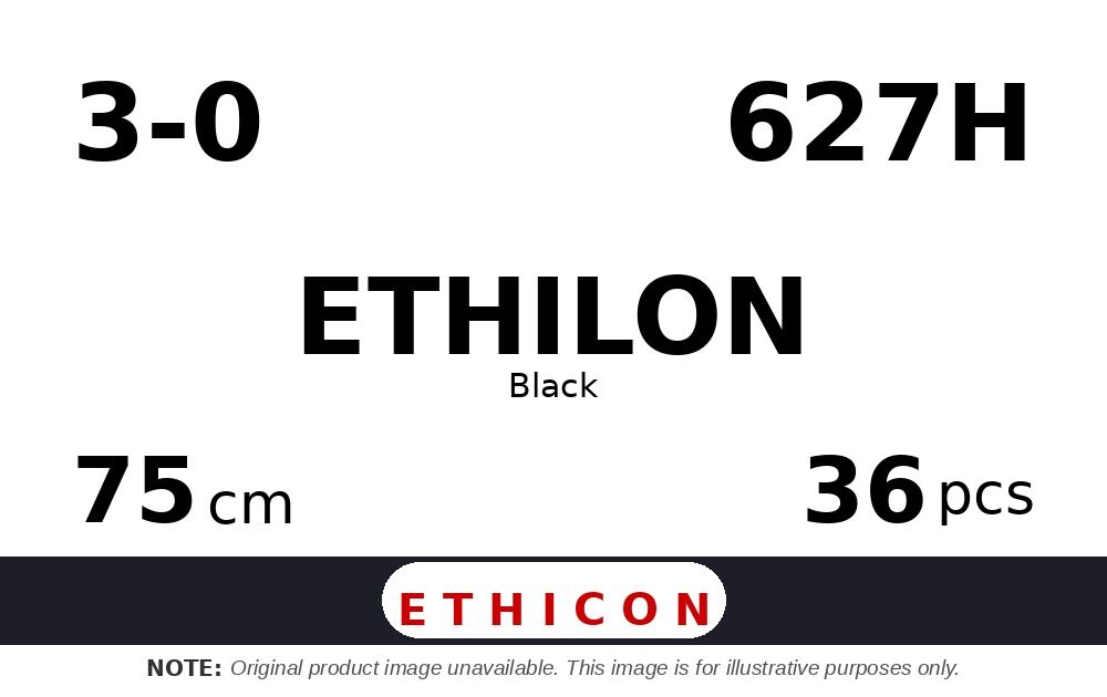 Ethilon 627H hechtdraad - KS 3-0 - 75cm - | per 36 st. | - afbeelding 0
