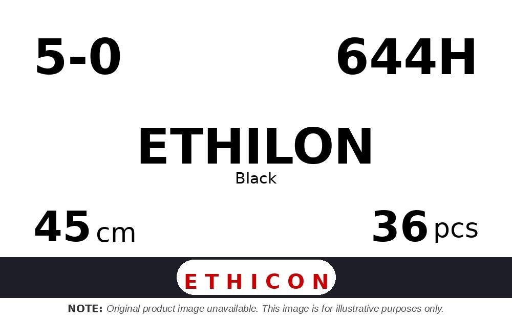 Ethilon 644H hechtdraad - M-2 5-0 - 45cm - | per 36 st. | - afbeelding 0