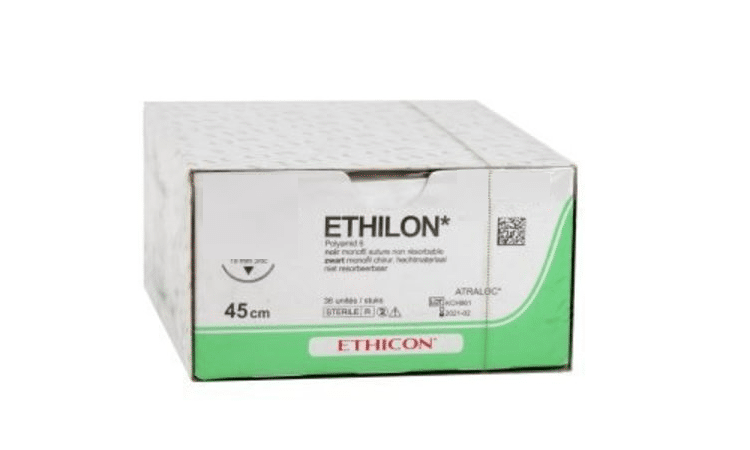 Ethilon hechtdraad 3-0 met FS-1 naald 75cm lang 669H per 36st. - afbeelding 0
