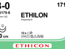 Ethilon 8-0 hechtdraad 1716G TG175-8 naald 30cm per 12st.