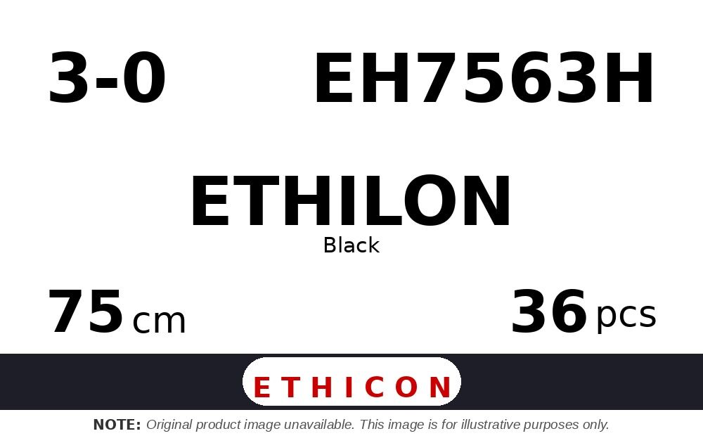 Ethilon EH7563H hechtdraad - PS-1 3-0 - 75cm - | per 36 st. | - afbeelding 0