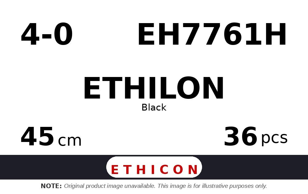 Ethilon EH7761H hechtdraad - PS-3 4-0 - 45cm - | per 36 st. | - afbeelding 0