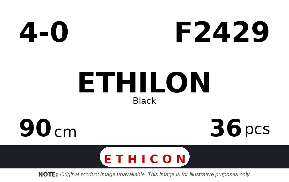 Ethilon F2429 hechtdraad - TS 4-0 - 90cm - | per 36 st. | - afbeelding 0