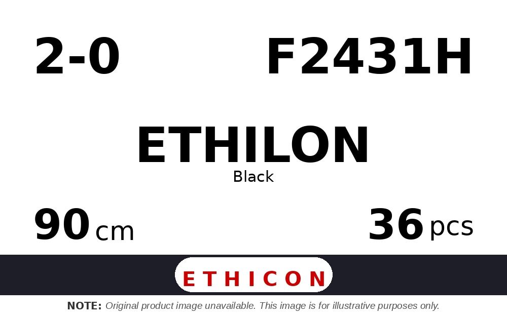 Ethilon F2431H hechtdraad - TS 2-0 - 90cm - | per 36 st. | - afbeelding 0