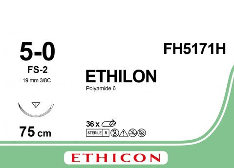 Ethilon Hechtdraad FH5171H 5-0 75 cm FS-2-per 36st 
