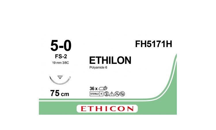 Ethilon Hechtdraad FH5171H 5-0 75 cm FS-2-per 12st 