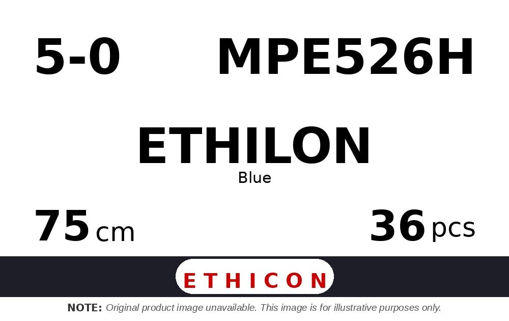 Ethilon MPE526H hechtdraad 5-0 PC-3 naald 75cm blauw per 36st.
