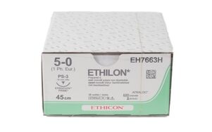Ethilon hechtdraad 5-0 met PS-3 naald 1668H per 36st.