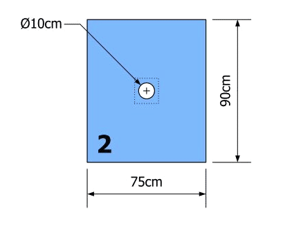 Euroguard steriele gatlakens 90 x 75 cm zelfklevend per 25 stuks