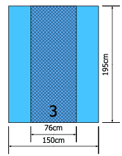 Euroguard steriel instrumentenveld 150x190cm per 50st.