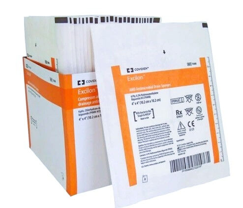 Excilon Non Woven Splitkompres 5cm x 5cm met PHMB per 70ST 