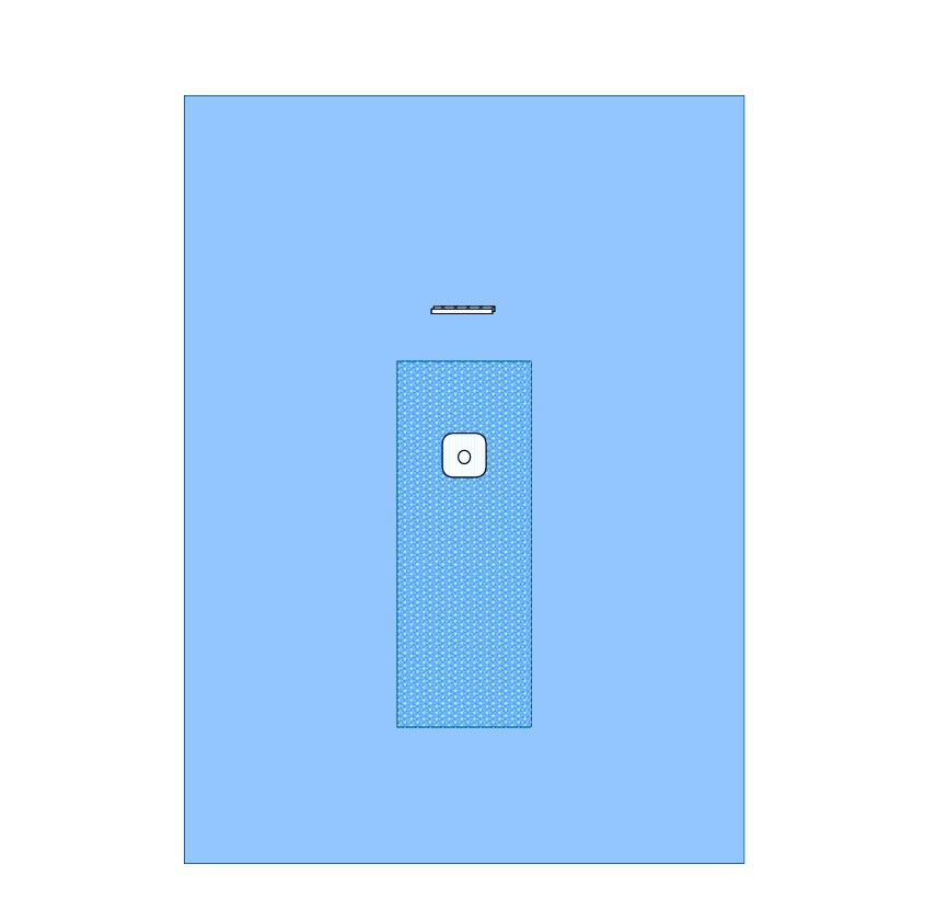 Euroguard Extremiteitenlaken 318x220cm met elastisch gat 5x7cm per 10ST