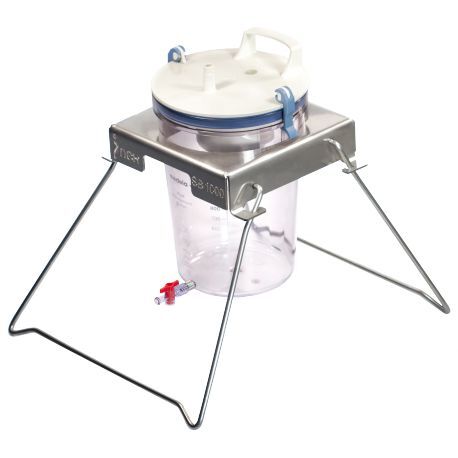 Vet verzamel canister reuseable met standaard 3L en aansluiting met kraan per st.