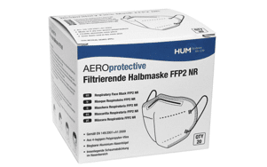 FFP2 NR mondmasker zonder ventiel Aeroprotective per 20st.